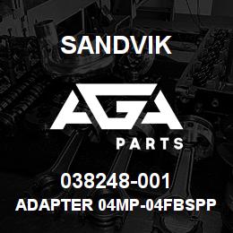038248-001 Sandvik ADAPTER 04MP-04FBSPP | AGA Parts