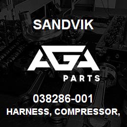 038286-001 Sandvik HARNESS, COMPRESSOR, D45/D50 | AGA Parts