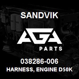 038286-006 Sandvik HARNESS, ENGINE D50KS QSK19 T3 | AGA Parts