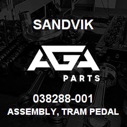 038288-001 Sandvik ASSEMBLY, TRAM PEDAL INTERLOCK DR4 | AGA Parts