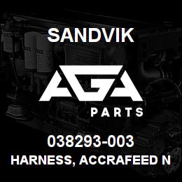 038293-003 Sandvik HARNESS, ACCRAFEED NON SLIT | AGA Parts