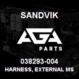 038293-004 Sandvik HARNESS, EXTERNAL MSJB NON SLIT | AGA Parts