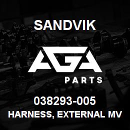 038293-005 Sandvik HARNESS, EXTERNAL MVJB DR500 | AGA Parts