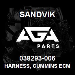 038293-006 Sandvik HARNESS, CUMMINS ECM DR500 | AGA Parts