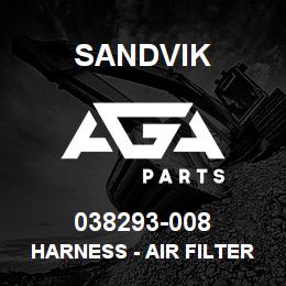 038293-008 Sandvik HARNESS - AIR FILTER | AGA Parts