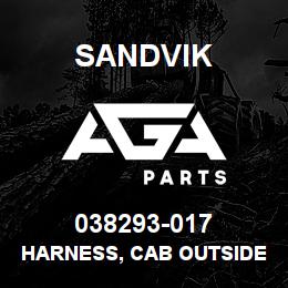 038293-017 Sandvik HARNESS, CAB OUTSIDE DR500 | AGA Parts
