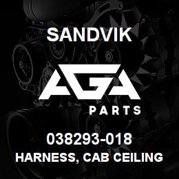 038293-018 Sandvik HARNESS, CAB CEILING | AGA Parts