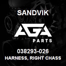 038293-026 Sandvik HARNESS, RIGHT CHASSIS - FRONT | AGA Parts