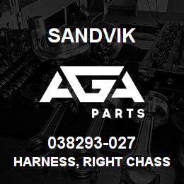 038293-027 Sandvik HARNESS, RIGHT CHASSIS, REAR | AGA Parts