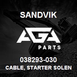 038293-030 Sandvik CABLE, STARTER SOLENOID WIRING CAT | AGA Parts