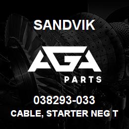 038293-033 Sandvik CABLE, STARTER NEG TO CHASSIS GROU | AGA Parts