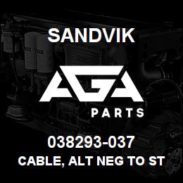 038293-037 Sandvik CABLE, ALT NEG TO STARTER | AGA Parts