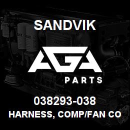 038293-038 Sandvik HARNESS, COMP/FAN CONTROL POWERDR5 | AGA Parts