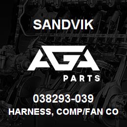 038293-039 Sandvik HARNESS, COMP/FAN CONTROL VALVE | AGA Parts