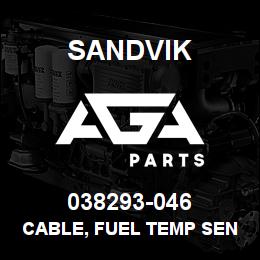 038293-046 Sandvik CABLE, FUEL TEMP SENSOR EXTENSION | AGA Parts