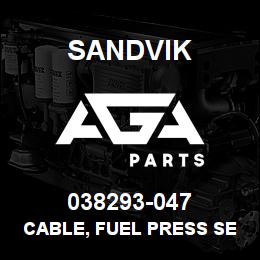038293-047 Sandvik CABLE, FUEL PRESS SENSOR EXTENSION | AGA Parts