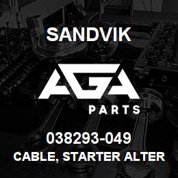 038293-049 Sandvik CABLE, STARTER ALTERNATOR CB | AGA Parts