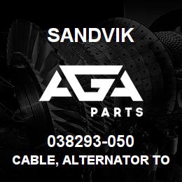 038293-050 Sandvik CABLE, ALTERNATOR TO ENGINE GROUND | AGA Parts
