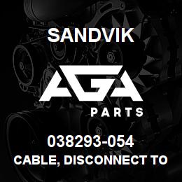 038293-054 Sandvik CABLE, DISCONNECT TO STARTER 1 | AGA Parts