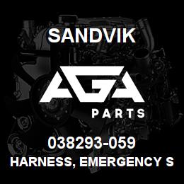 038293-059 Sandvik HARNESS, EMERGENCY STOP EXTENSION | AGA Parts