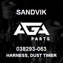 038293-063 Sandvik HARNESS, DUST TIMER | AGA Parts