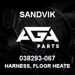 038293-067 Sandvik HARNESS, FLOOR HEATER JUMPER DR500 | AGA Parts