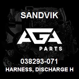038293-071 Sandvik HARNESS, DISCHARGE HIGH TEMPERATUR | AGA Parts