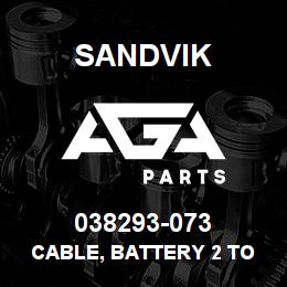 038293-073 Sandvik CABLE, BATTERY 2 TO ENGINE GROUND | AGA Parts