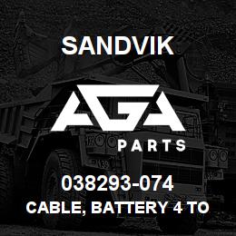 038293-074 Sandvik CABLE, BATTERY 4 TO ENGINE GROUND | AGA Parts