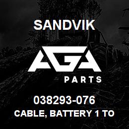 038293-076 Sandvik CABLE, BATTERY 1 TO DISCONNECT | AGA Parts