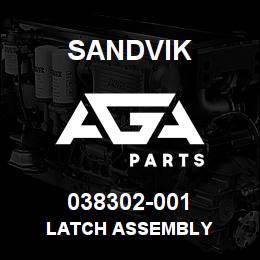 038302-001 Sandvik LATCH ASSEMBLY | AGA Parts