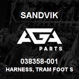 038358-001 Sandvik HARNESS, TRAM FOOT SWITCH | AGA Parts