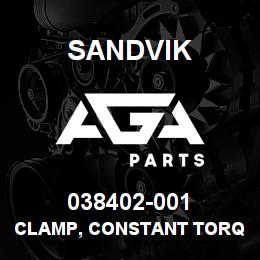 038402-001 Sandvik CLAMP, CONSTANT TORQUE, 2.78-3.08 | AGA Parts