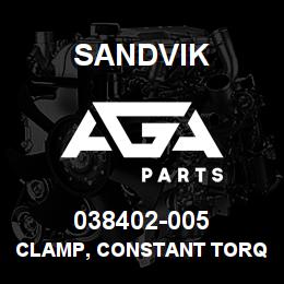 038402-005 Sandvik CLAMP, CONSTANT TORQUE, 5.28-5.58 | AGA Parts
