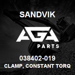 038402-019 Sandvik CLAMP, CONSTANT TORQUE, 5.78-6.08 | AGA Parts