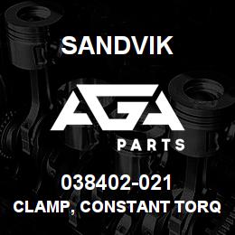 038402-021 Sandvik CLAMP, CONSTANT TORQUE, 5.03-5.33 | AGA Parts