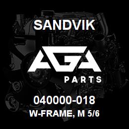 040000-018 Sandvik W-FRAME, M 5/6 | AGA Parts