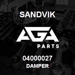 04000027 Sandvik DAMPER | AGA Parts
