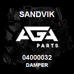 04000032 Sandvik DAMPER | AGA Parts