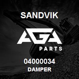 04000034 Sandvik DAMPER | AGA Parts