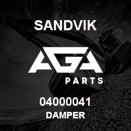 04000041 Sandvik DAMPER | AGA Parts