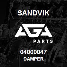 04000047 Sandvik DAMPER | AGA Parts