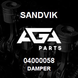04000058 Sandvik DAMPER | AGA Parts