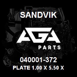 040001-372 Sandvik PLATE 1.00 X 5.50 X 10.88" | AGA Parts