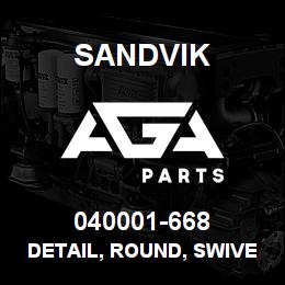 040001-668 Sandvik DETAIL, ROUND, SWIVEL ADAPTER RB | AGA Parts