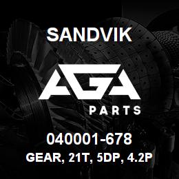 040001-678 Sandvik GEAR, 21T, 5DP, 4.2PD, 20PA | AGA Parts
