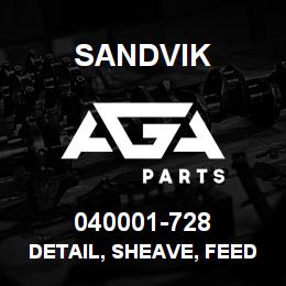040001-728 Sandvik DETAIL, SHEAVE, FEED CHAIN | AGA Parts