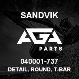 040001-737 Sandvik DETAIL, ROUND, T-BAR | AGA Parts