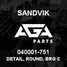 040001-751 Sandvik DETAIL, ROUND, BRG CAP, TPHD | AGA Parts