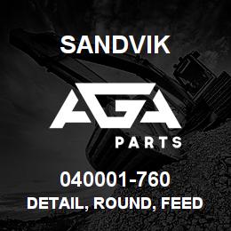040001-760 Sandvik DETAIL, ROUND, FEED CHAIN PIN | AGA Parts